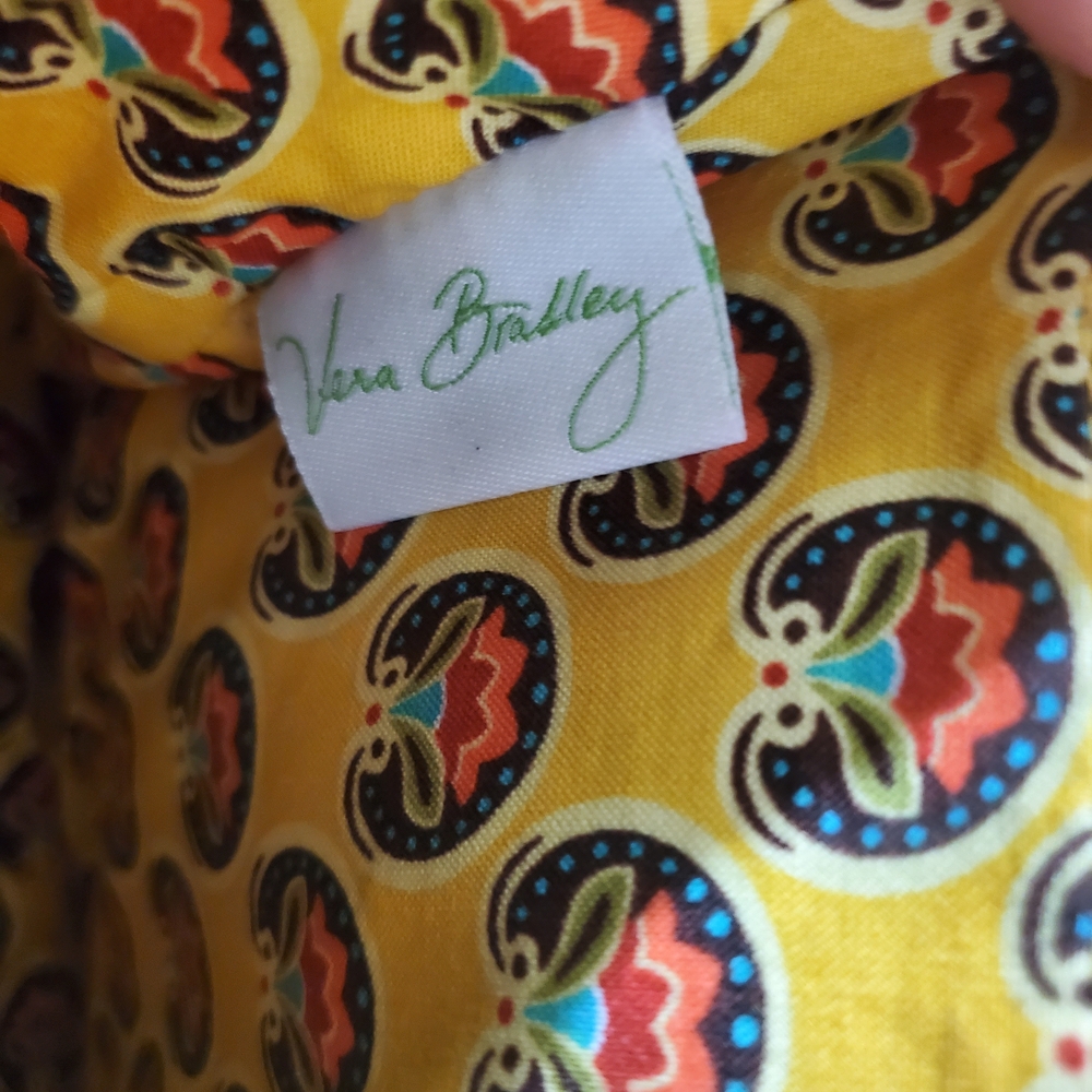 Vera Bradley Yellow Floral Quilted Shoulder Bag - Picture 8 of 14